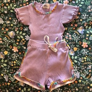 Little girls Lola + The Boys shirt and short set in size 8
